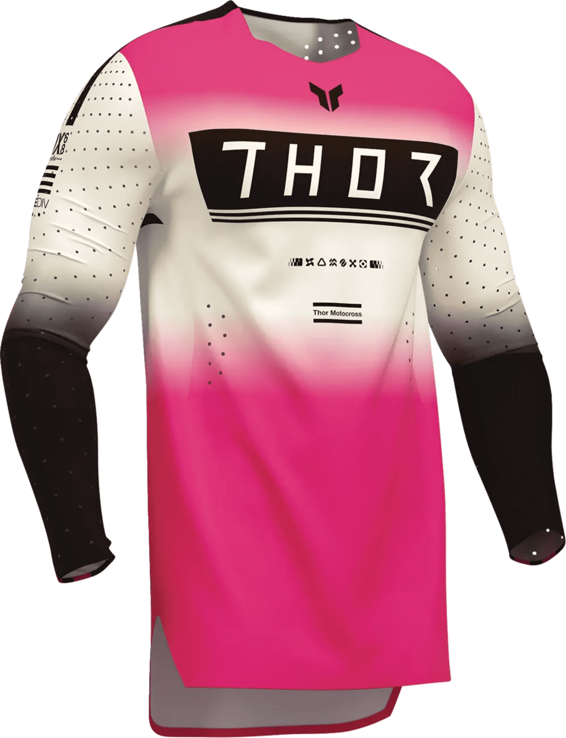 Thor Sportmode Jersey - Geo Vintage White/Pink