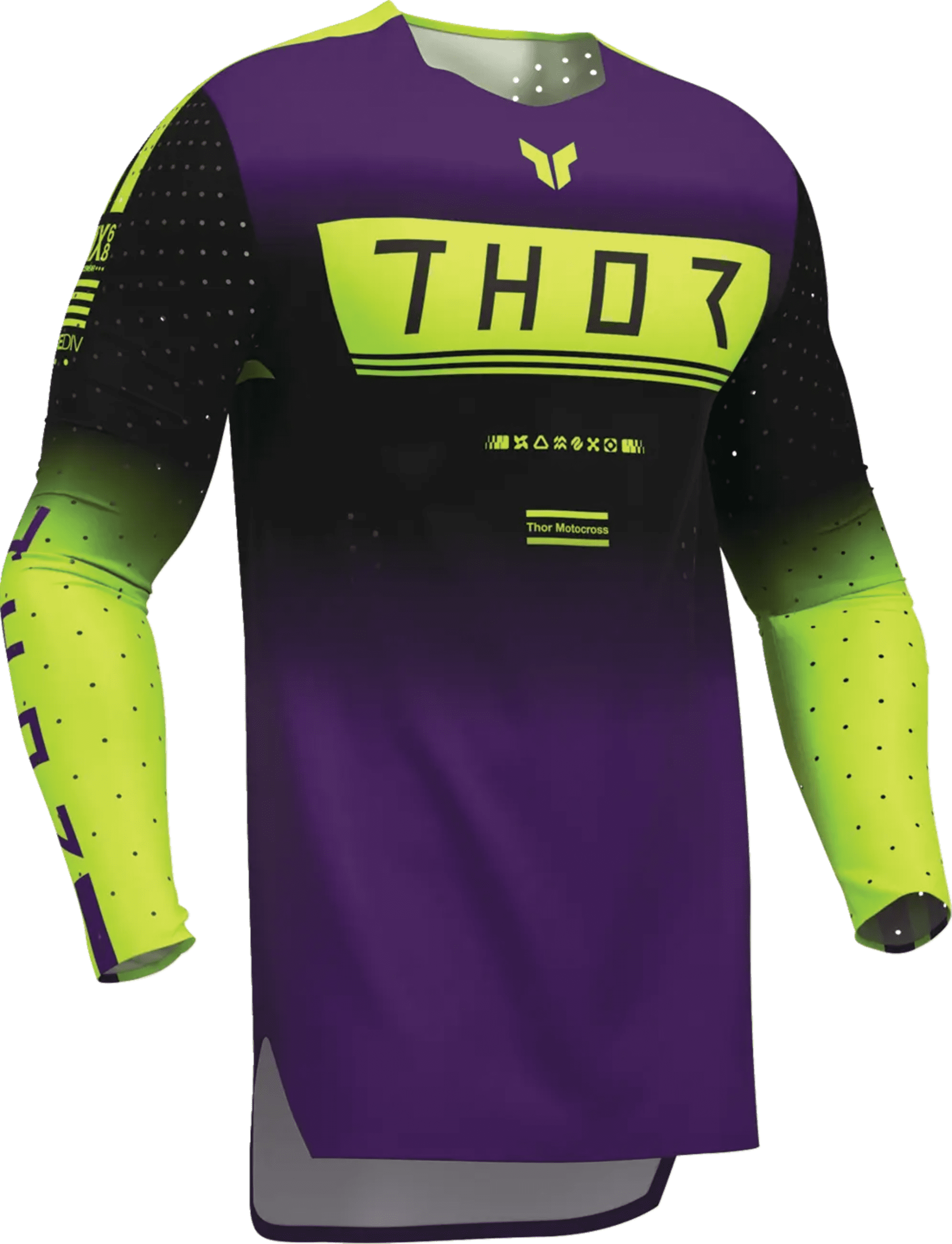 Thor Sportmode Jersey - Geo Schwarz/Violett - Thor