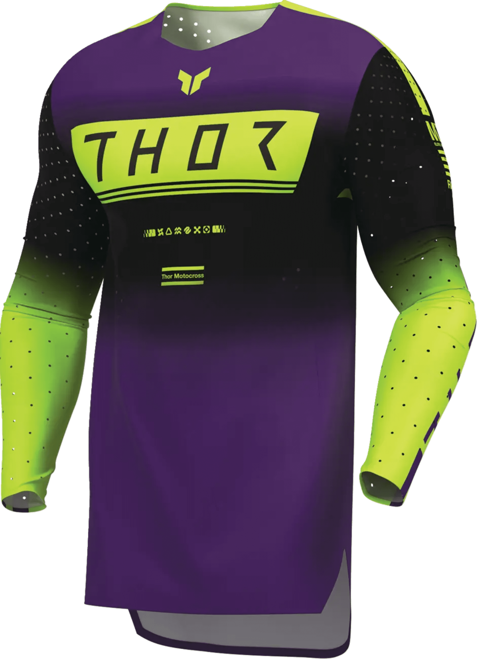 Thor Sportmode Jersey - Geo sort/lilla - Thor