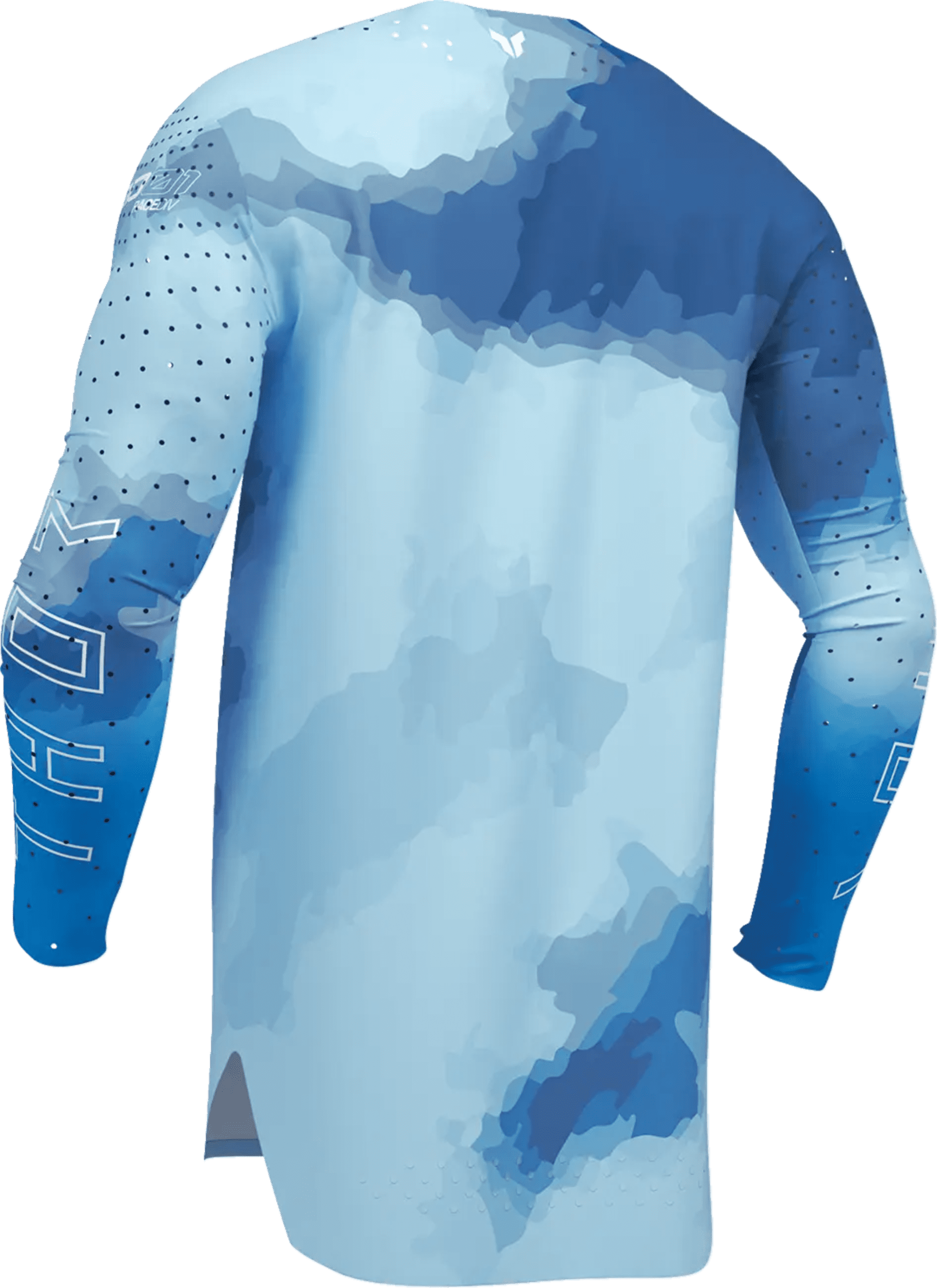 Thor Sportmode Jersey - Kolfiber Elektrisk Blå/Pulver Blå - Thor