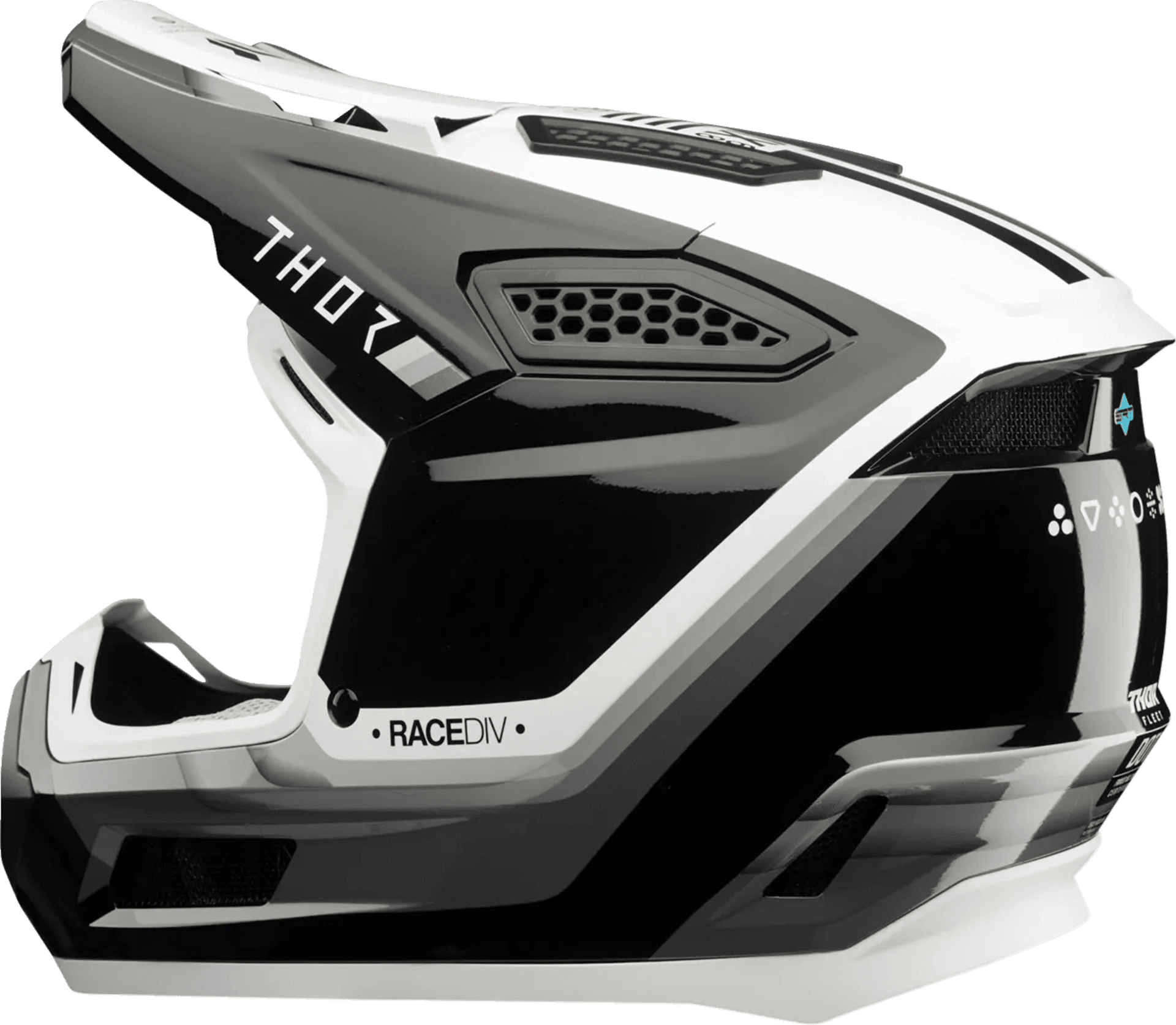 Thor Flotte Helm - defy schwarz/weiß - Thor