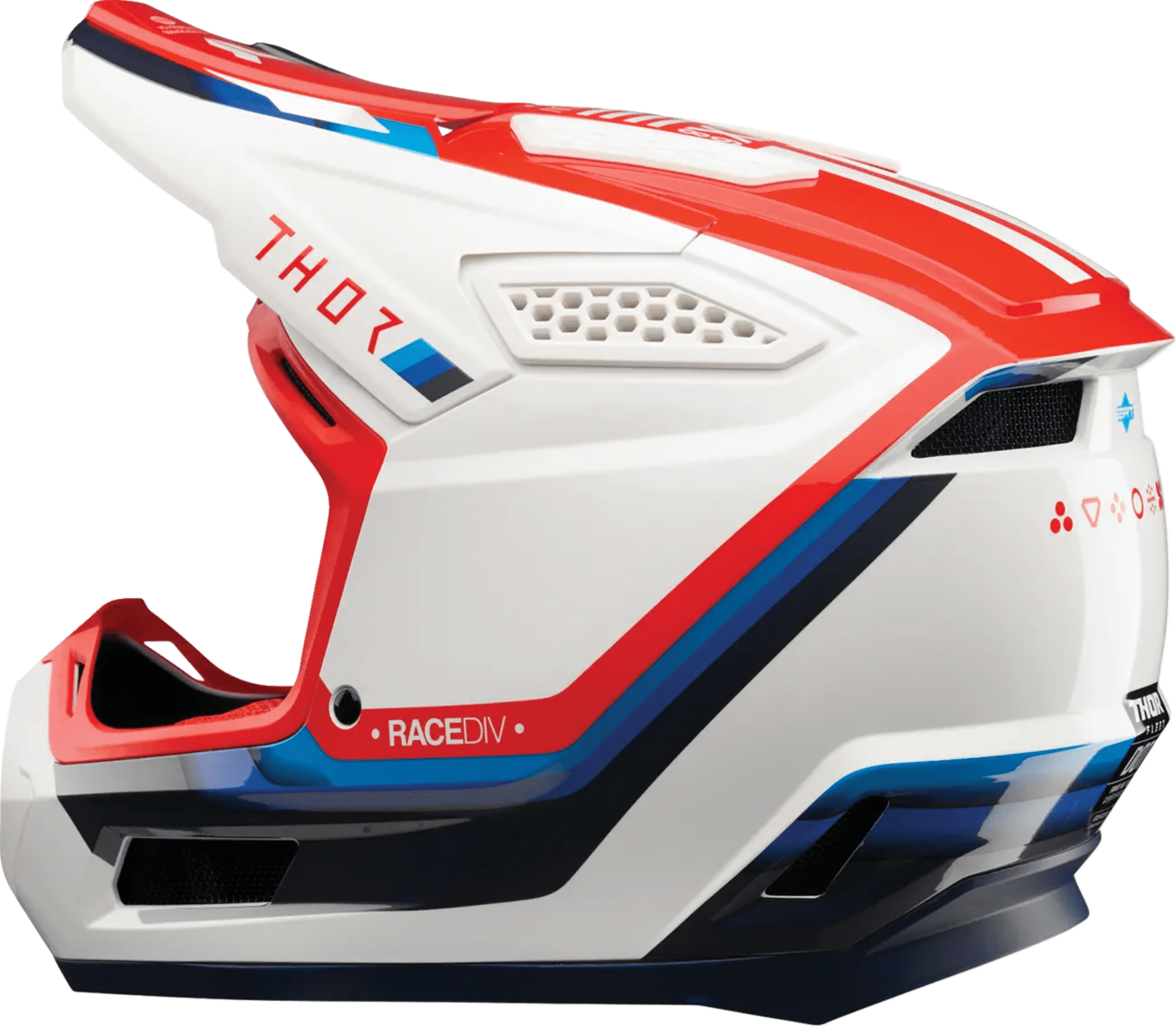 Thor Flotte Helm - defy weiß/rot/blau - Thor