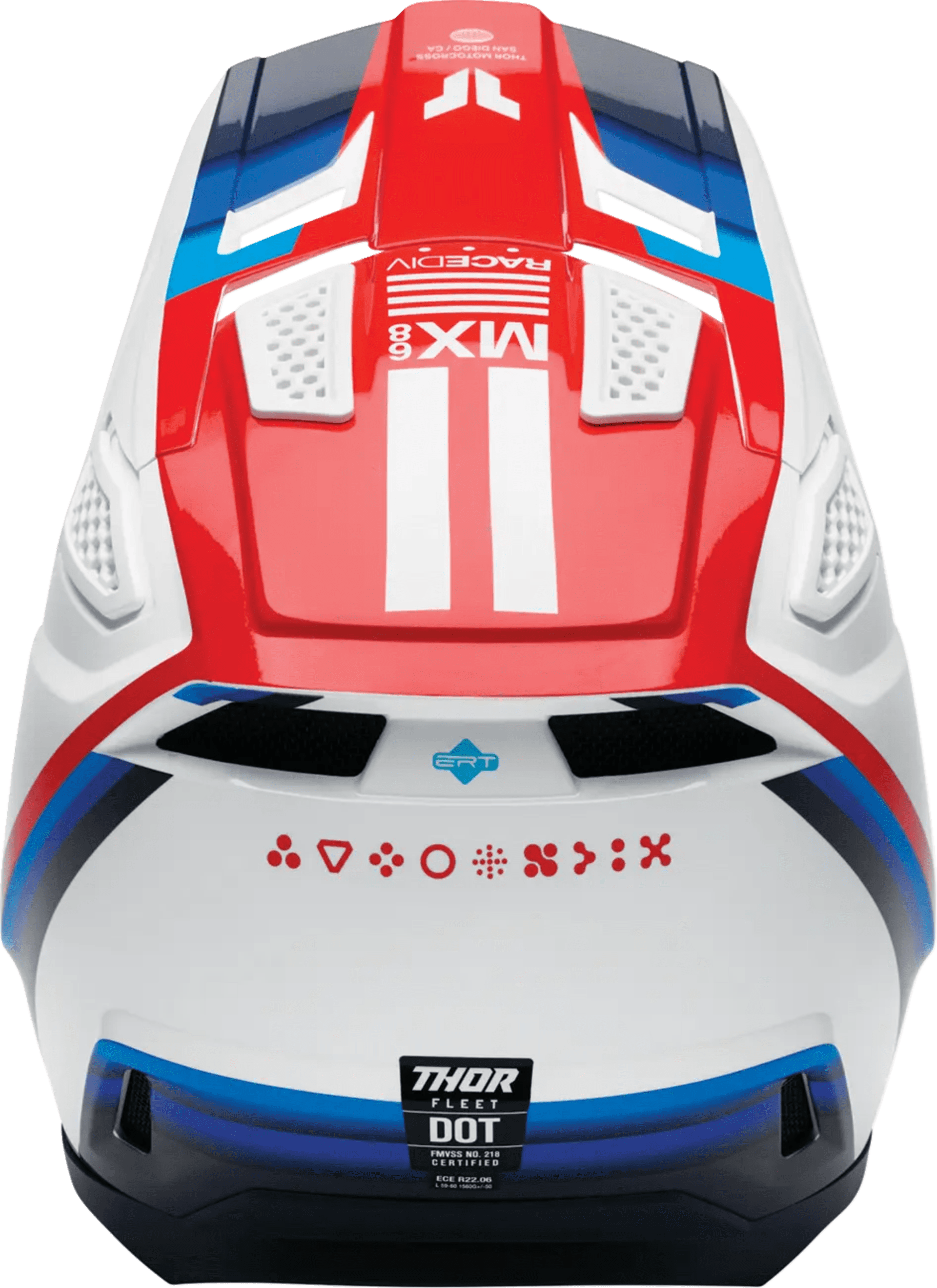 Thor Flotte Helm - defy weiß/rot/blau - Thor