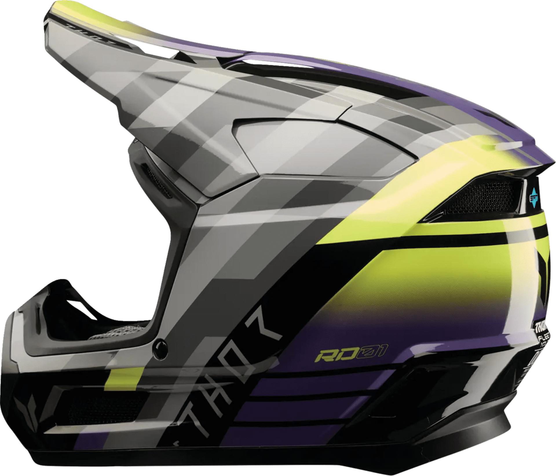 Thor Youth fleet-hjälm - camber svart/lila - Thor