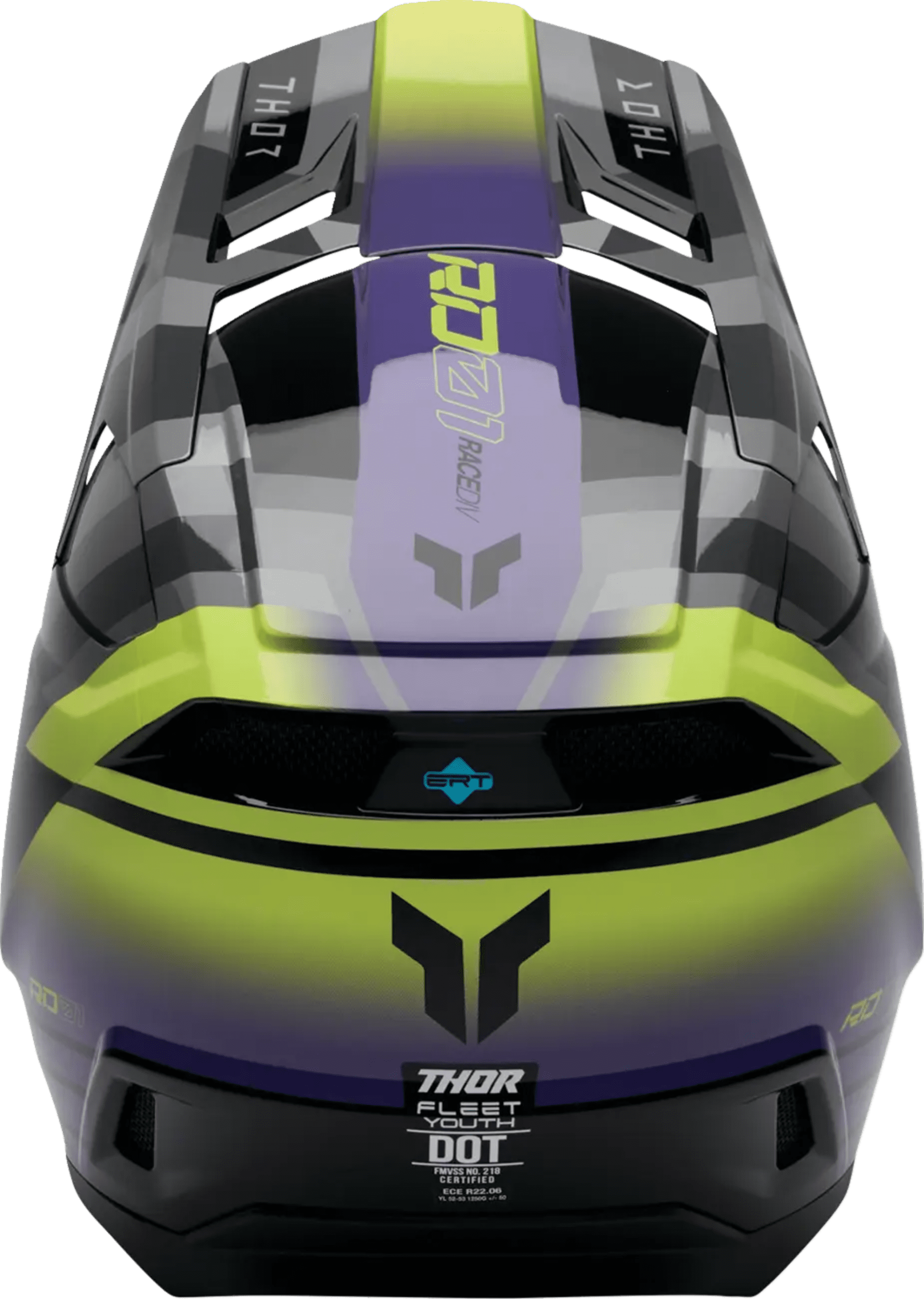 Thor Youth fleet-hjelm - camber sort/lilla - Thor
