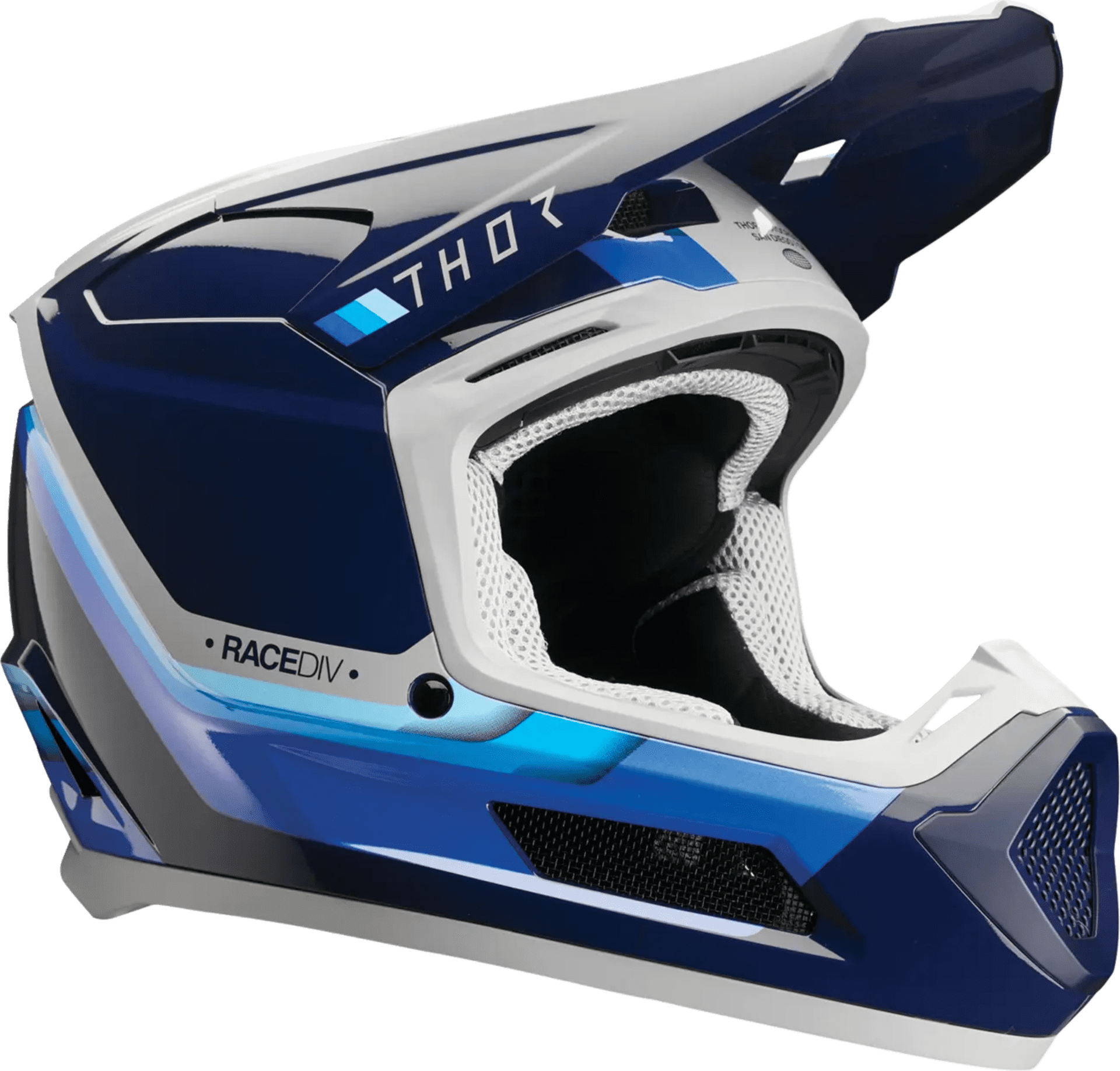 Thor ungdomsflådehjelm - defy blå/grå - Thor - Motocross Parts