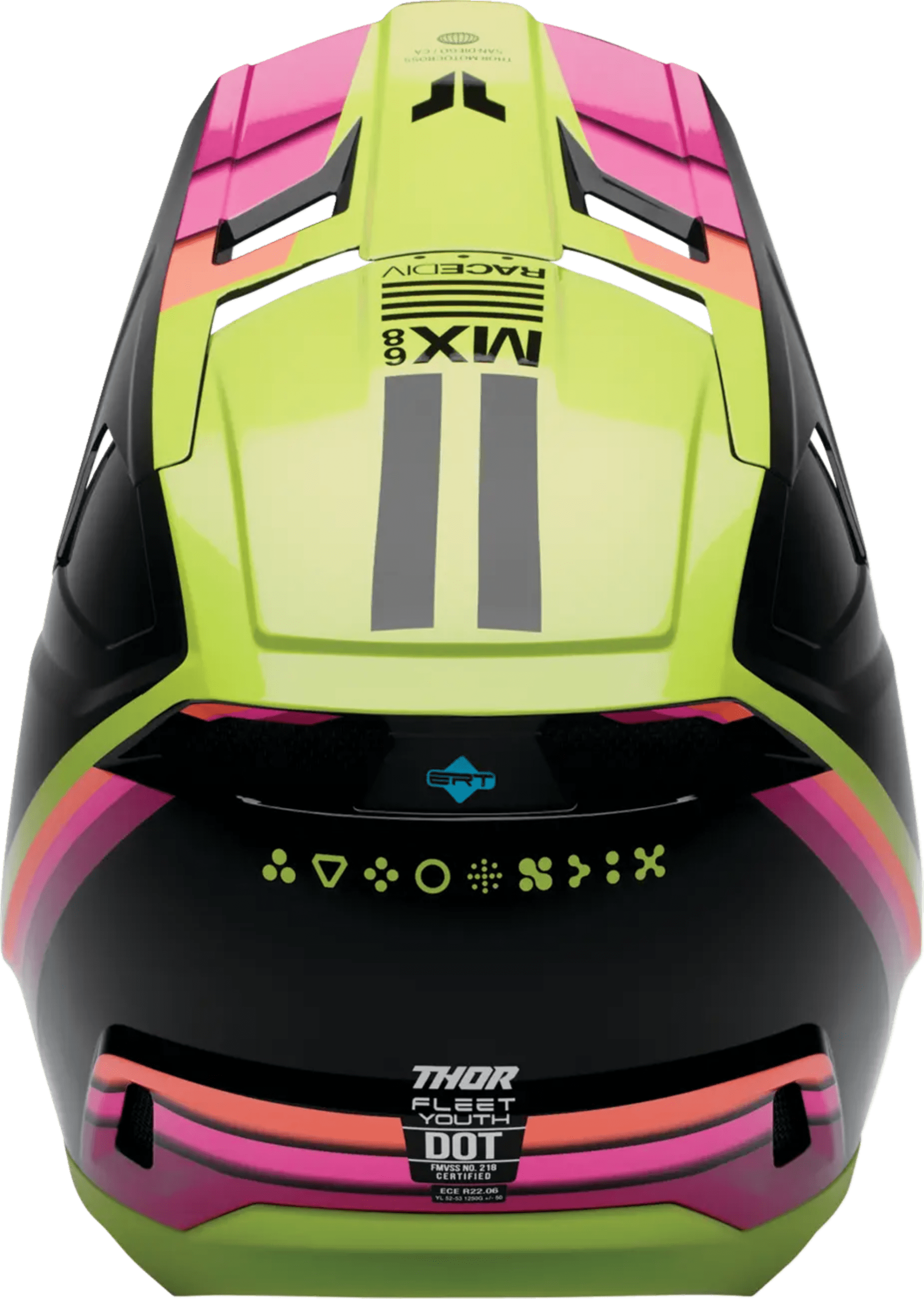 Thor Youth Fleet-hjelm - Defy Black/Acid - Thor
