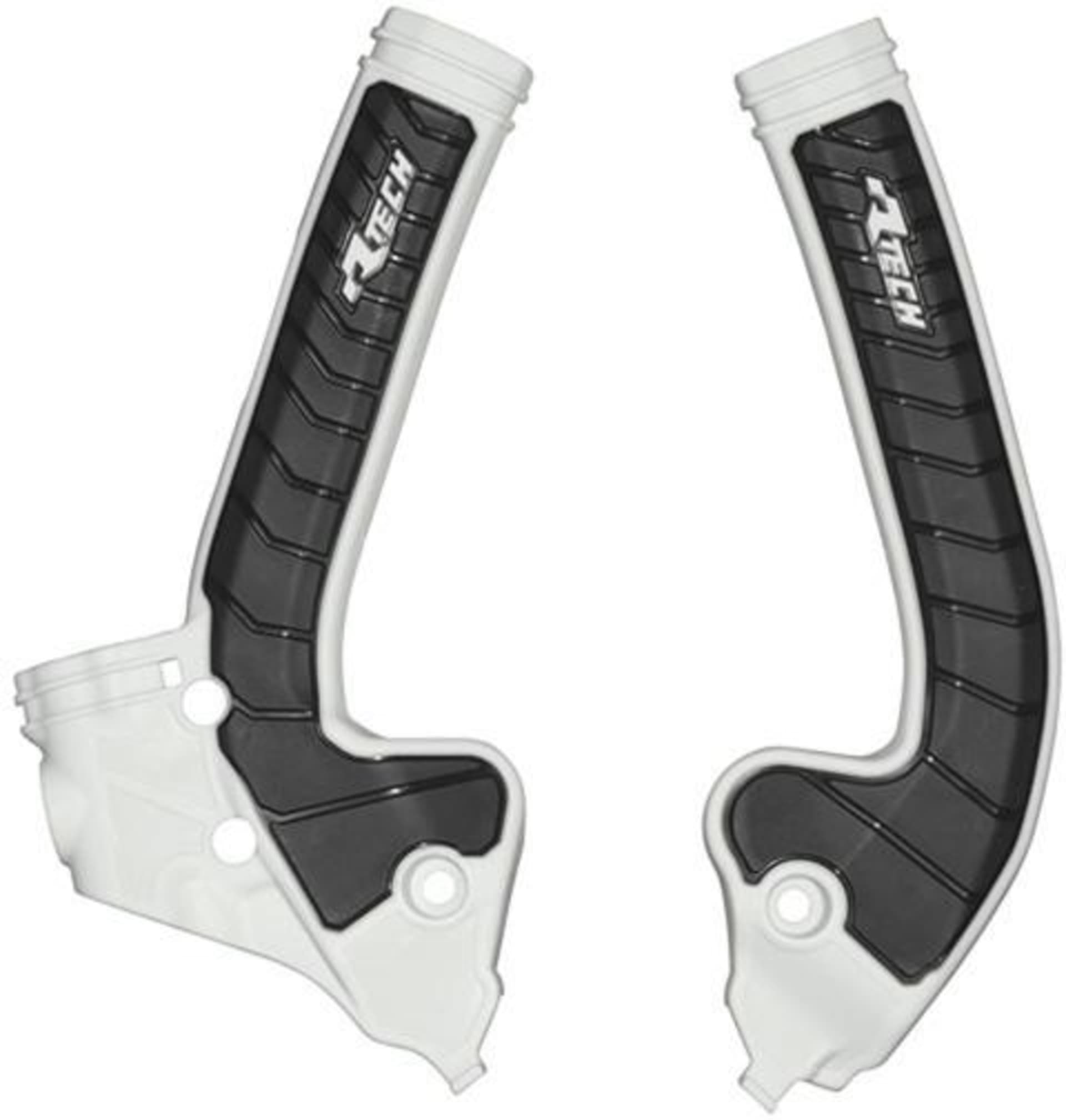 RTech frame protectors - WHITE/BLACK SX/MC/TC85 - RTECH - Motocross Parts