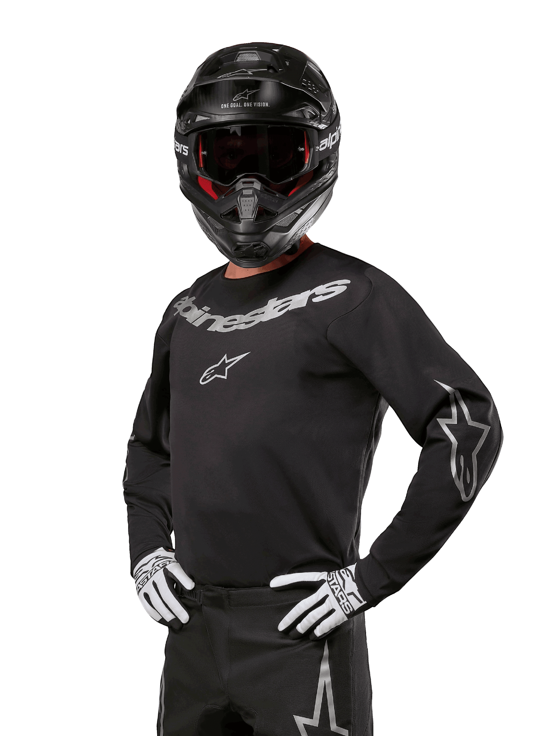 Alpinestars 2024 Fluid Graphite Jersey - Alpinestars - Motocross Parts