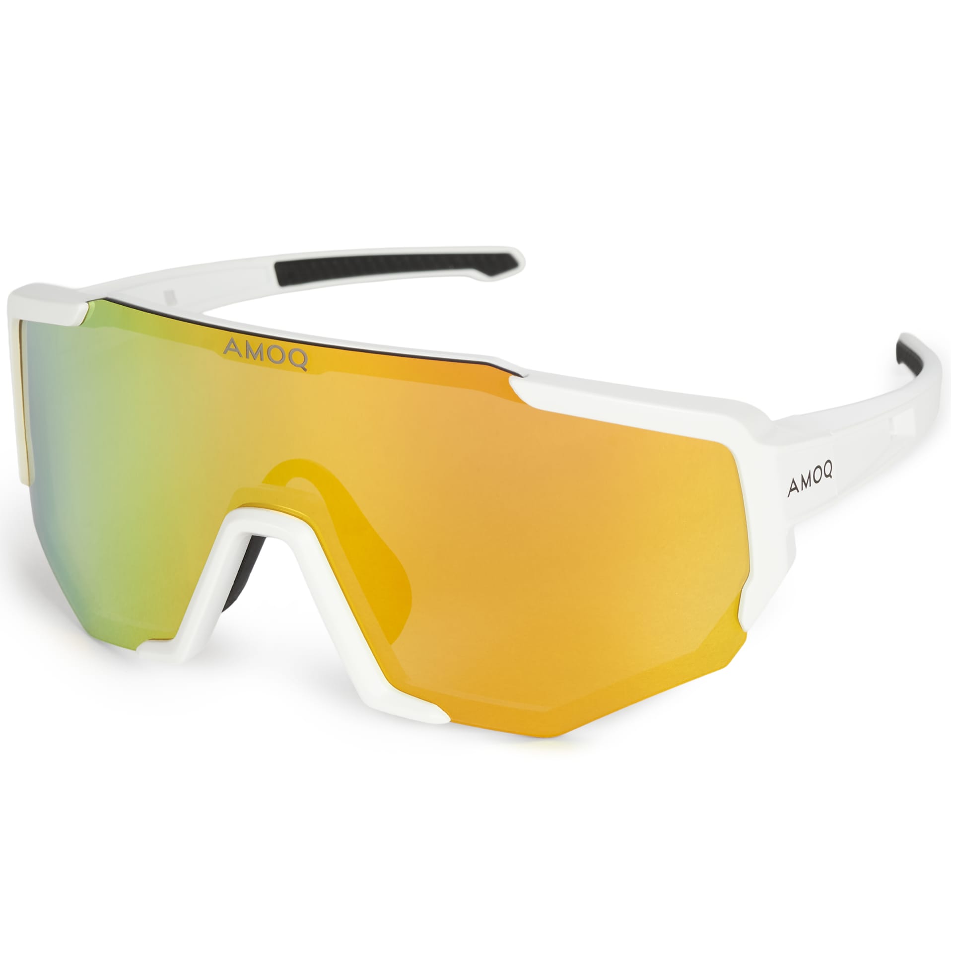 AMOQ Blast Sunglasses Polarized White/Gold Mirror - AMOQ