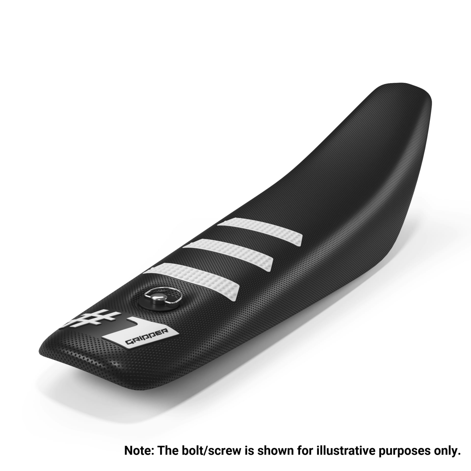 Onegripper LIGHT RIB MINI-sätesöverdrag – svart/vitt - Onegripper - Motocross Parts