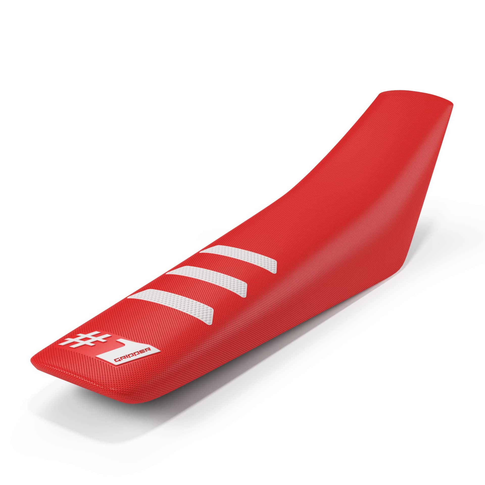 Onegripper LIGHT RIB-sätesöverdrag – rött/vitt - Onegripper - Motocross Parts
