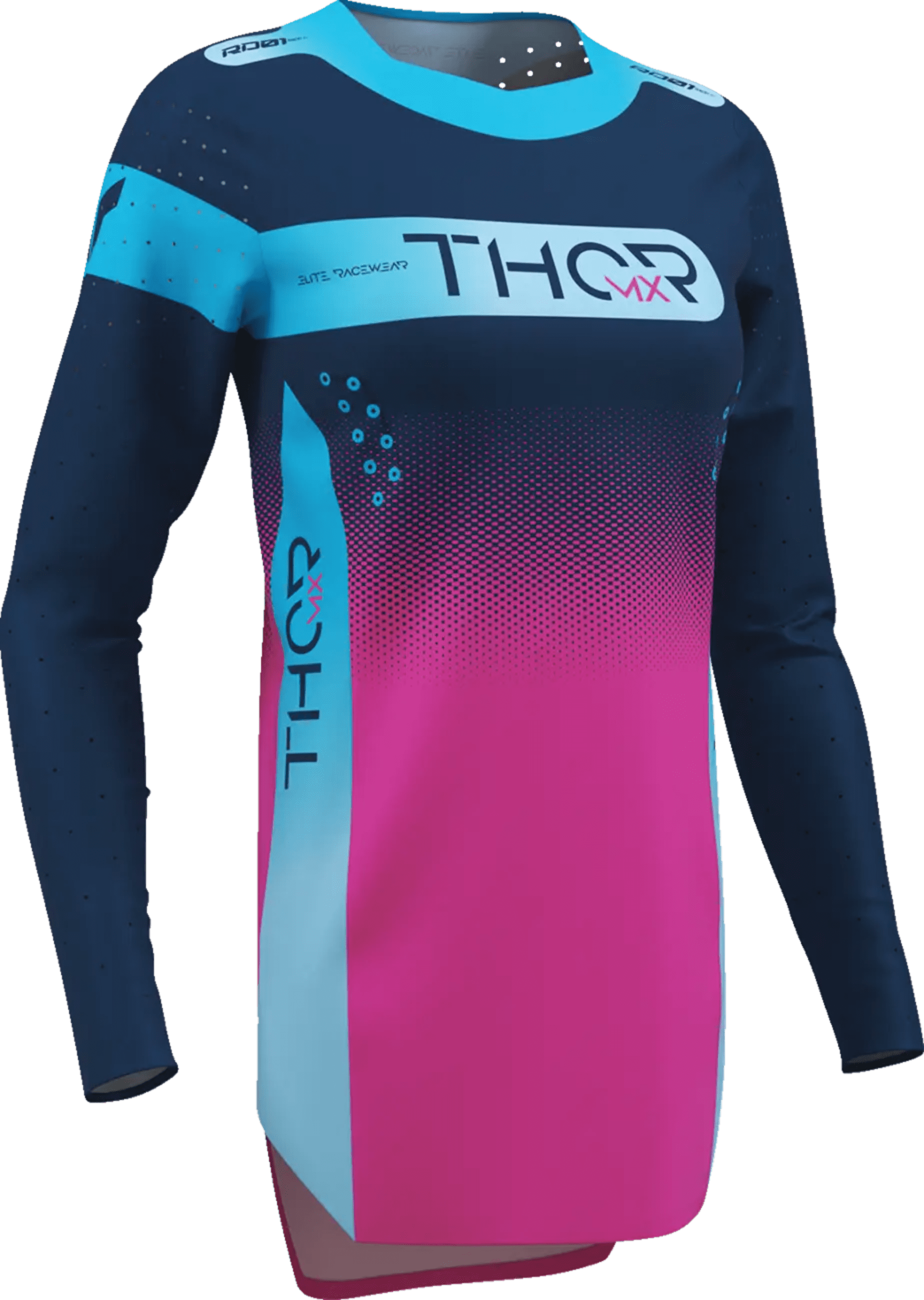 Thor Women Sportmode Jersey - Merge Navy/Fuchsia - Thor - Motocross Parts