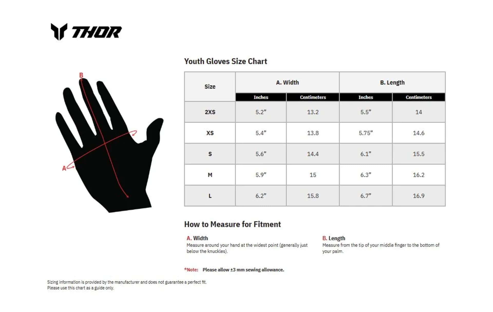 Thor Youth Launchmode Glove - Namir White/Black - Thor