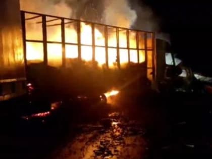 В Нижнеудинском районе фура всех убила и вспыхнула как спичка