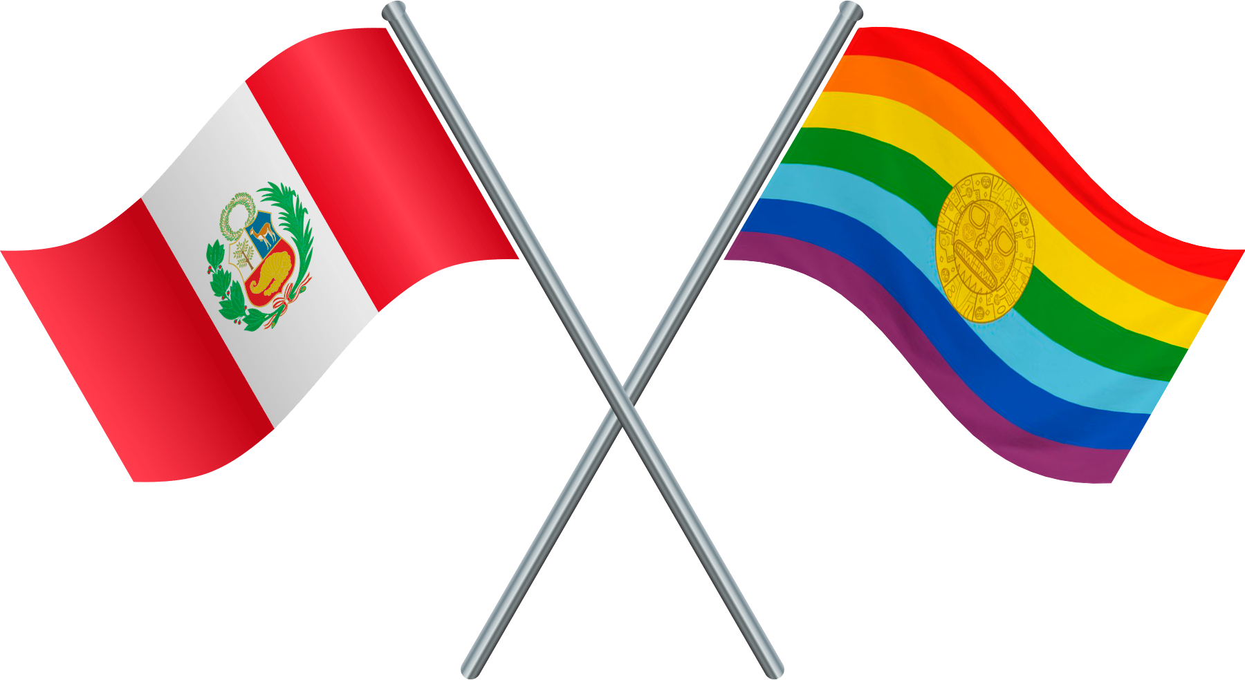 Banderas Perú y Cusco