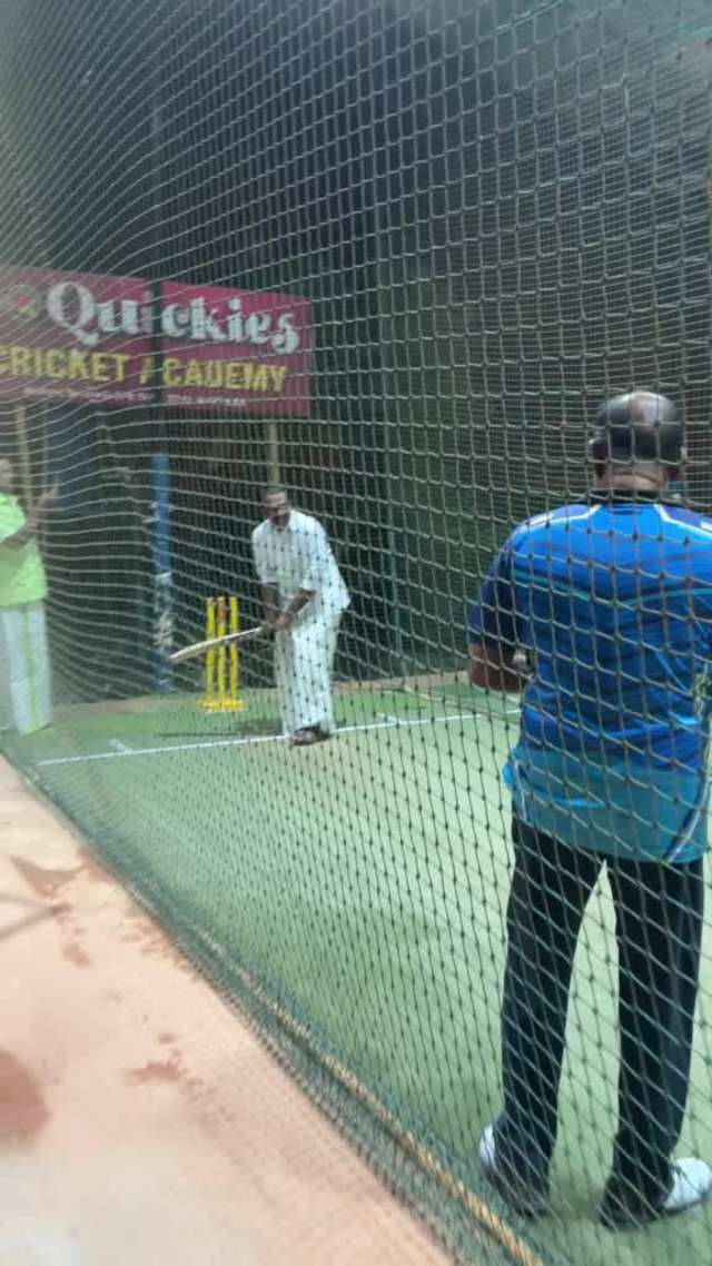 Dream comes to true...Shri Vincent MLA playing under lights after the floodlights inaguration