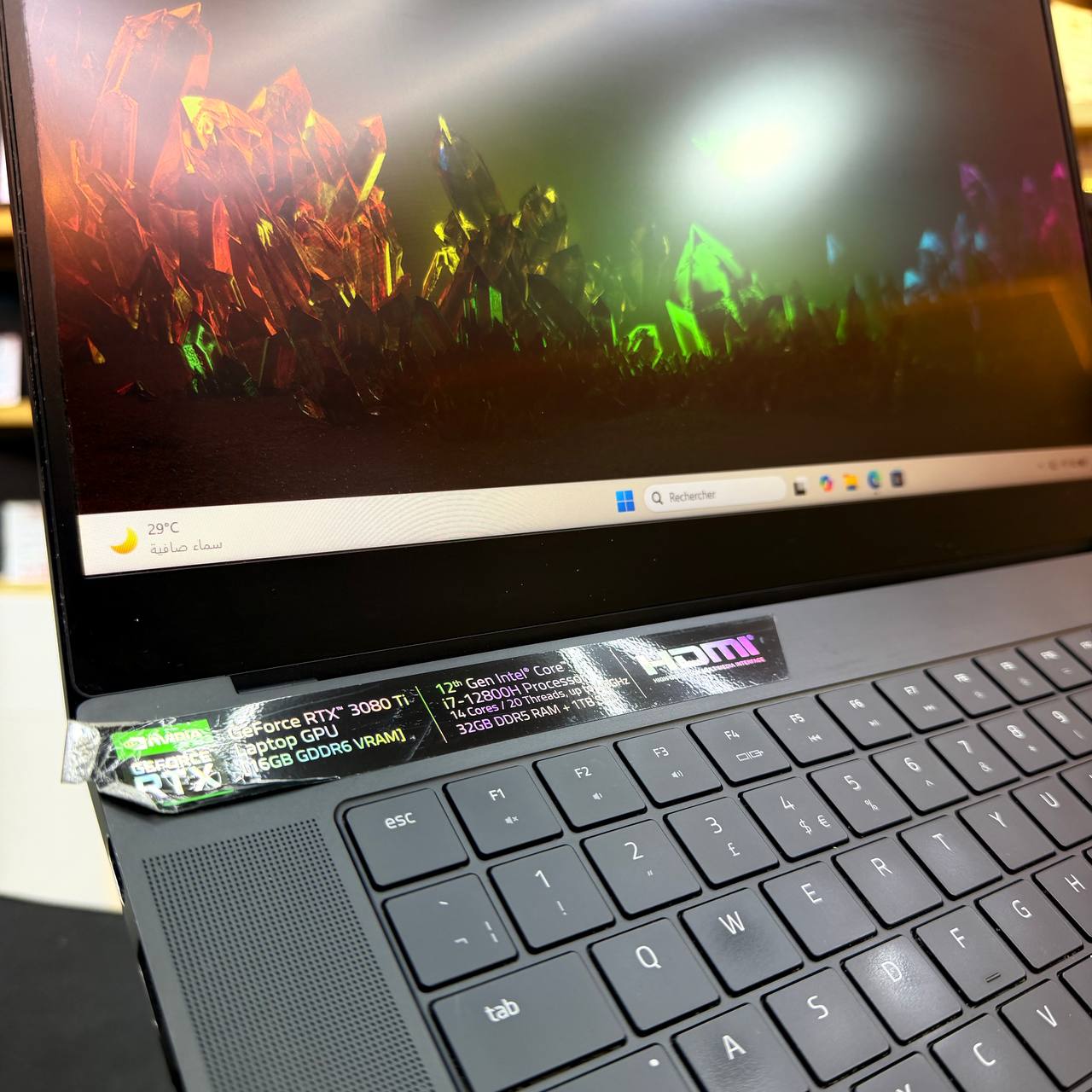 RAZER RAZER BLADE 15 I7 12800H 32GB 1000GB SSD RTX 3080TI 16GBVRAM 15.6'' FHD FHD 360Hz - LAPTOP GAMER vue 5