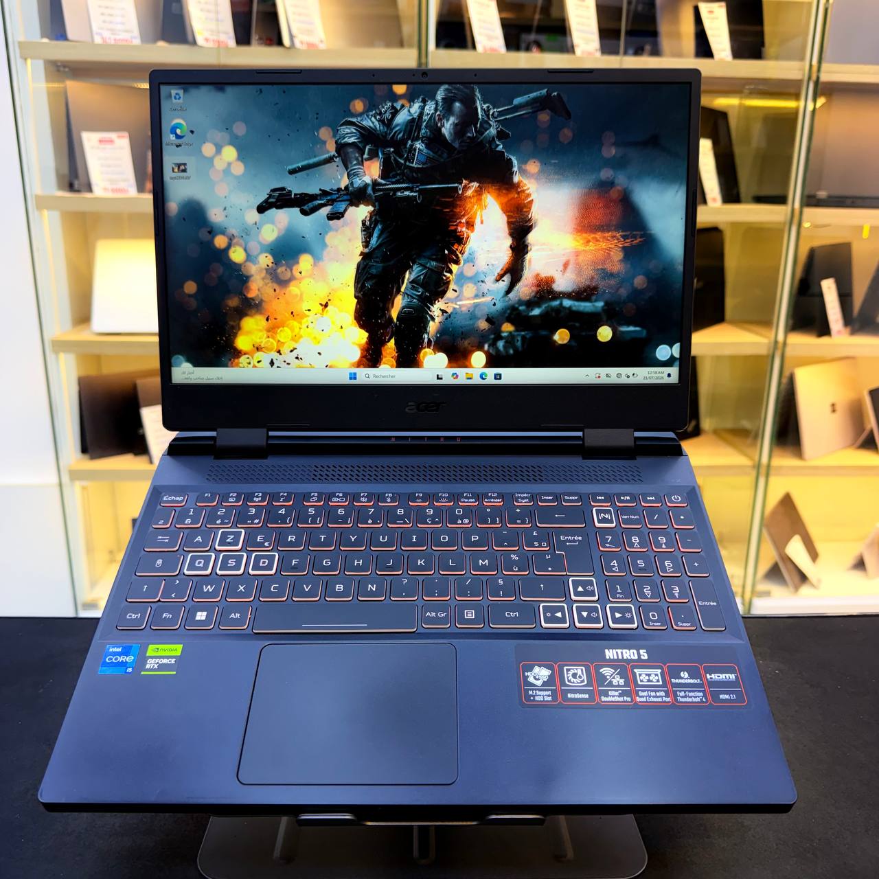 ACER ACER NITRO 5 I5 12450H 16GB 512GB SSD RTX 4060 8GBVRAM 15.6'' FHD 144Hz - LAPTOP GAMER vue 4