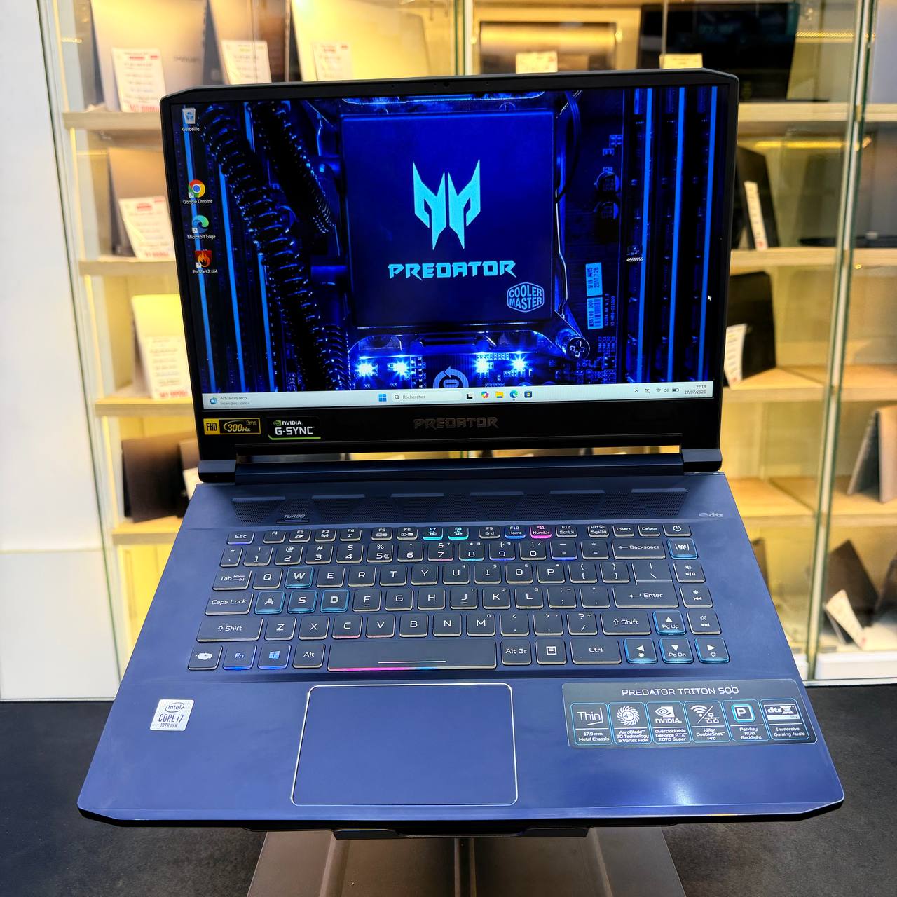ACER ACER PREDATOR TRITON 500 INTEL CORE I7 10750H 16GB 512GB SSD NVIDIA RTX 2070 SUPER 8GBVRAM 16'' FHD 300Hz - LAPTOP GAMER vue 3