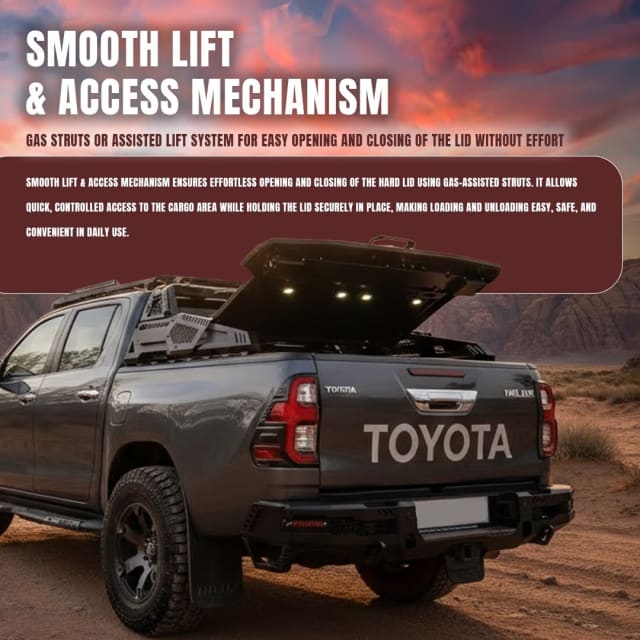 Proman Aluminium Hard Lid (Motorised) for Toyota Hilux