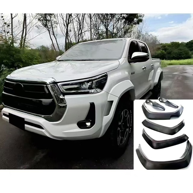 GR Style Fender Flares for Toyota Hilux – Set for Stock Hilux Bumpers