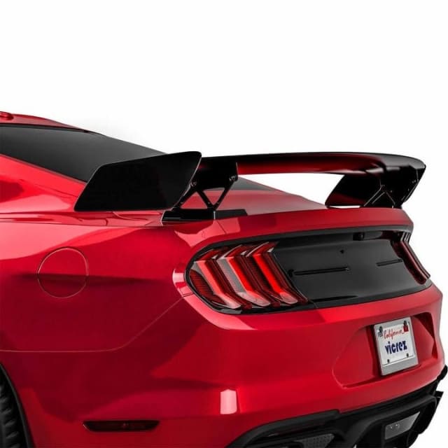 TRUNK WING REAR SPOILER FOR FORD MUSTANG 2015-2021 OF VICREZ GT 500 (GLOSSY BLACK)