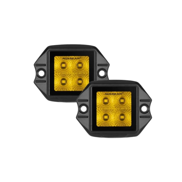 Auxbeam 3.5 Inch 40W Flush Mount LED Pod Lights White & Amber Flood Off Road Lights