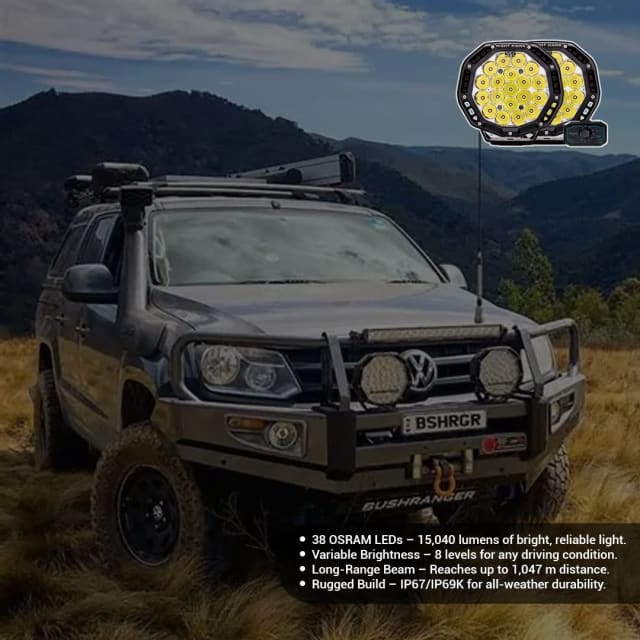 Bushranger Night Hawk VLI 7″ LED Driving Light Kit