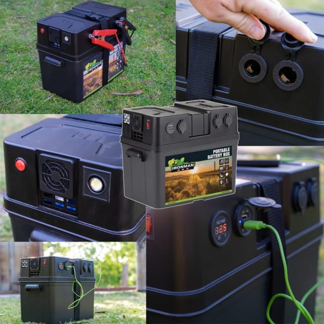 Ironman Portable Battery Box with DC Outlets