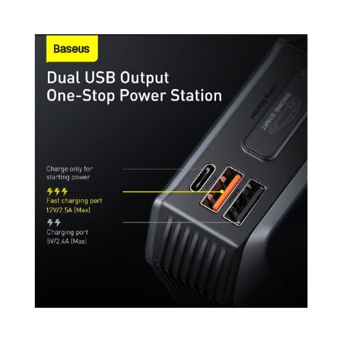 Baseus 20000mAh CarPower Bank 2000A 12VBattery Charger