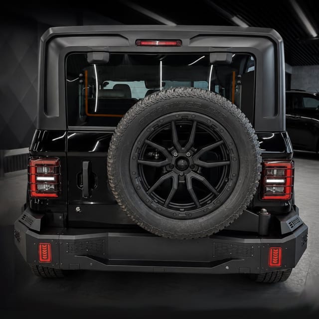 Stellar 4x4 Thar Roxx Metal Rear Bumper with Tyre Carrier