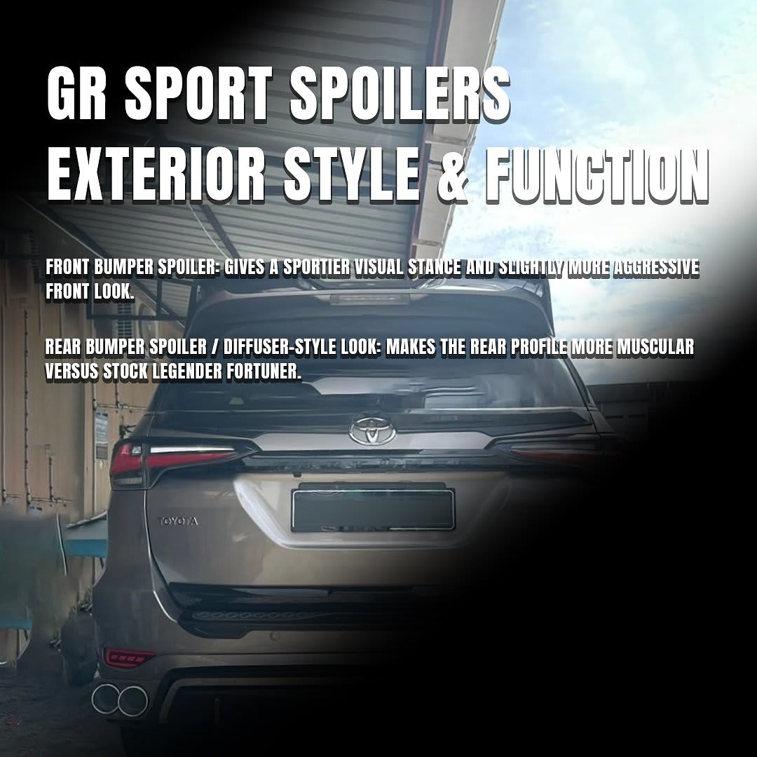 GR Sport Spoiler for Toyota Fortuner 2017+ and Legender