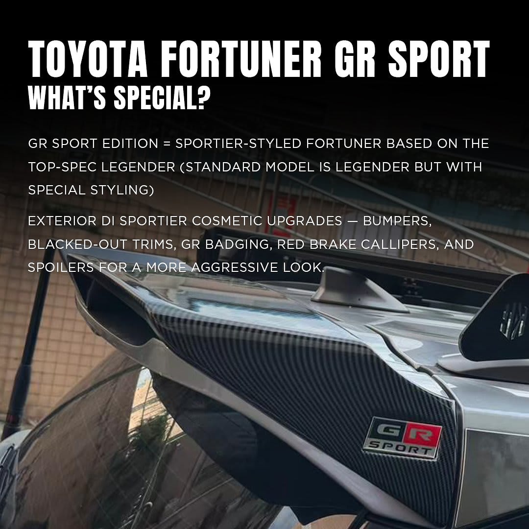 GR Sport Spoiler for Toyota Fortuner 2017+ and Legender