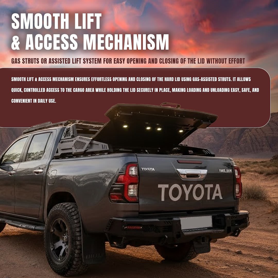 Proman Aluminium Hard Lid (Motorised) for Toyota Hilux