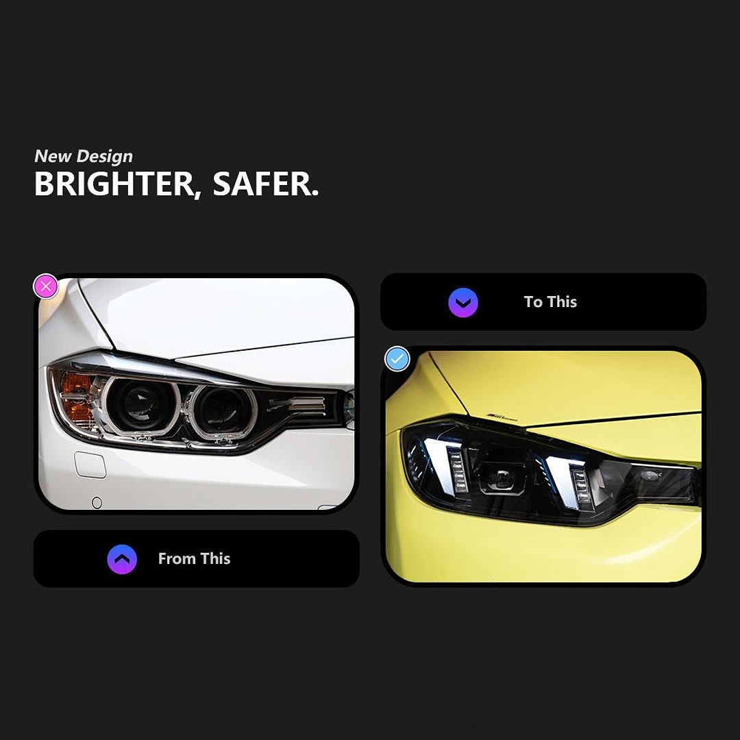 G82 LCI Style Headlights for BMW F30