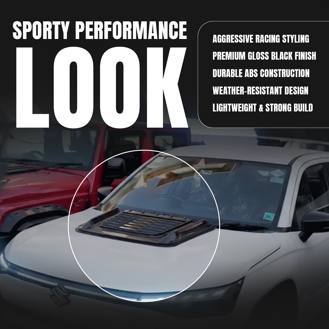 Universal Bonnet Scoop Gloss Black for Cars and SUVs