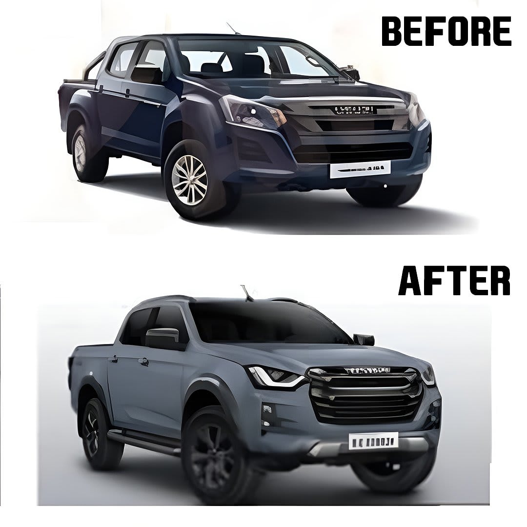 Isuzu Dmax facelift bodykit 2012-20 to 2021-23