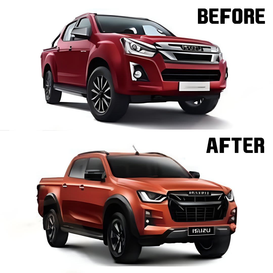 Isuzu Dmax facelift bodykit 2012-20 to 2021-23
