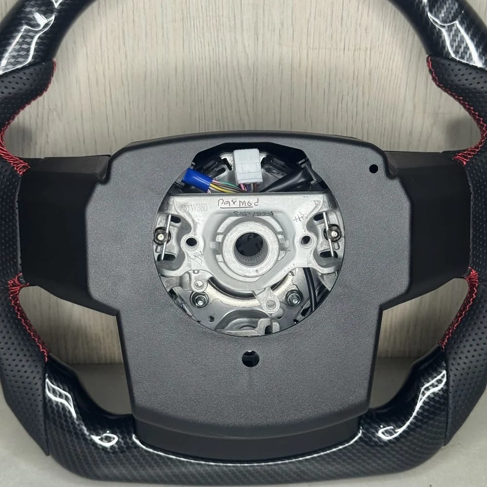 Prado Style Carbon Fibre Design Steering Wheel for Toyota Hilux, Fortuner & Crysta