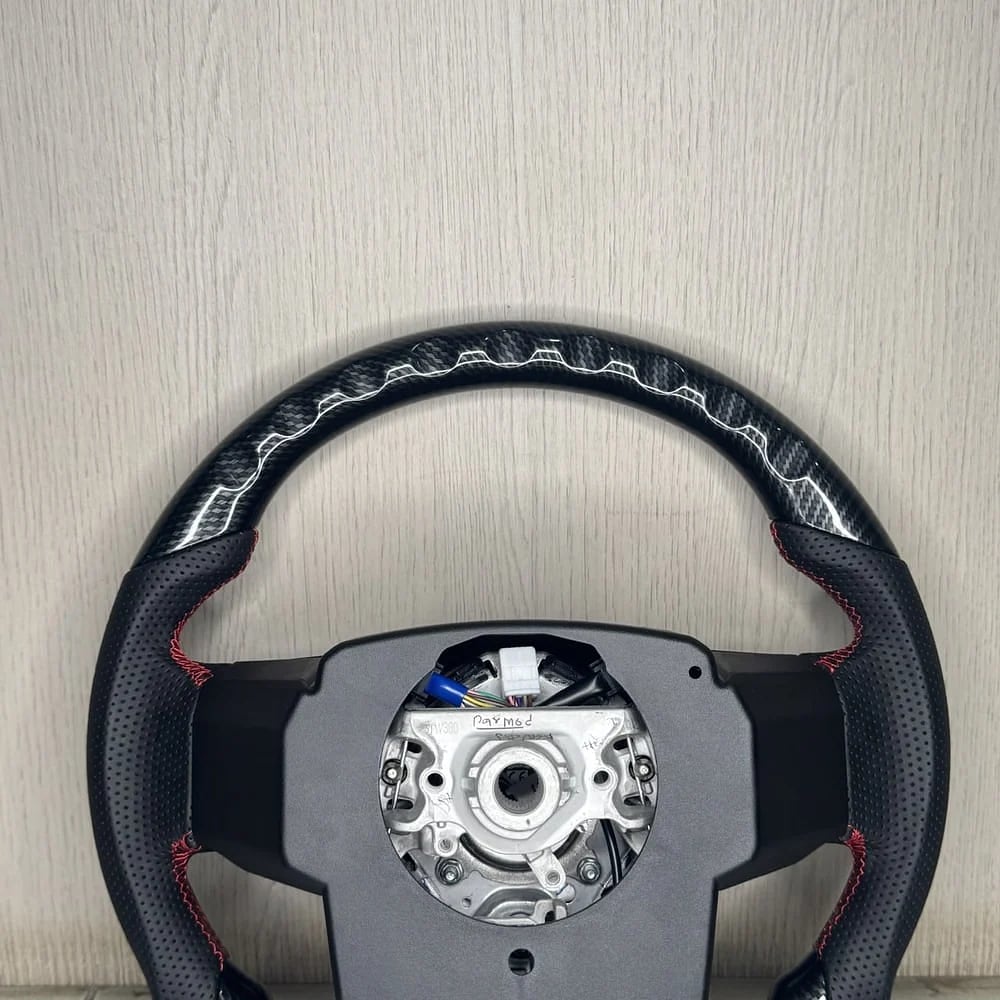 Prado Style Carbon Fibre Design Steering Wheel for Toyota Hilux, Fortuner & Crysta
