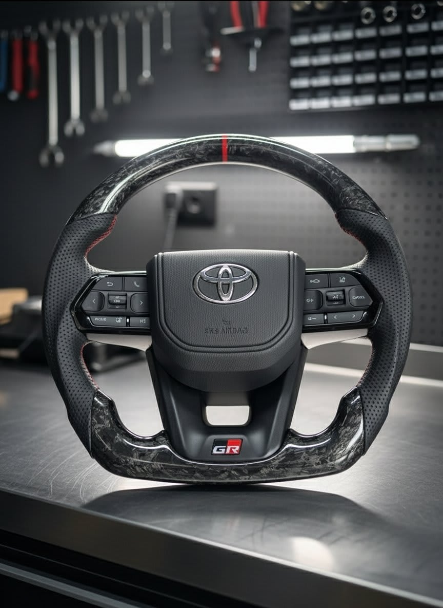 Forged Carbon Steering for Toyota Fortuner, Hilux and Innova Crysta