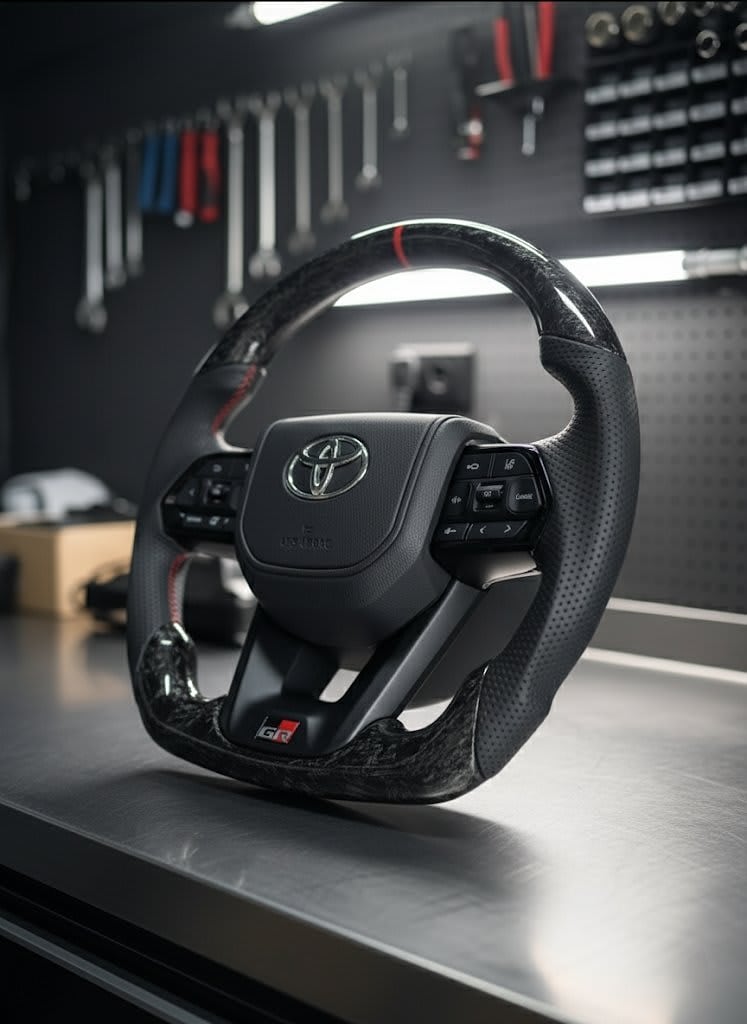 Forged Carbon Steering for Toyota Fortuner, Hilux and Innova Crysta