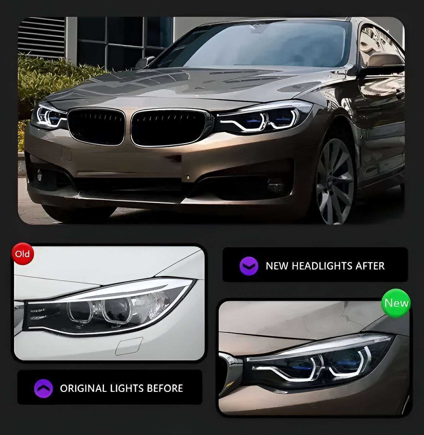 Bmw 3 series GT F34 2012-2019 Aftermarket Headlights