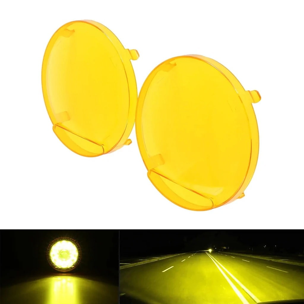 Auxbeam 7 Inch Round LED Driving Light Amber Cover Light Shield Cover
