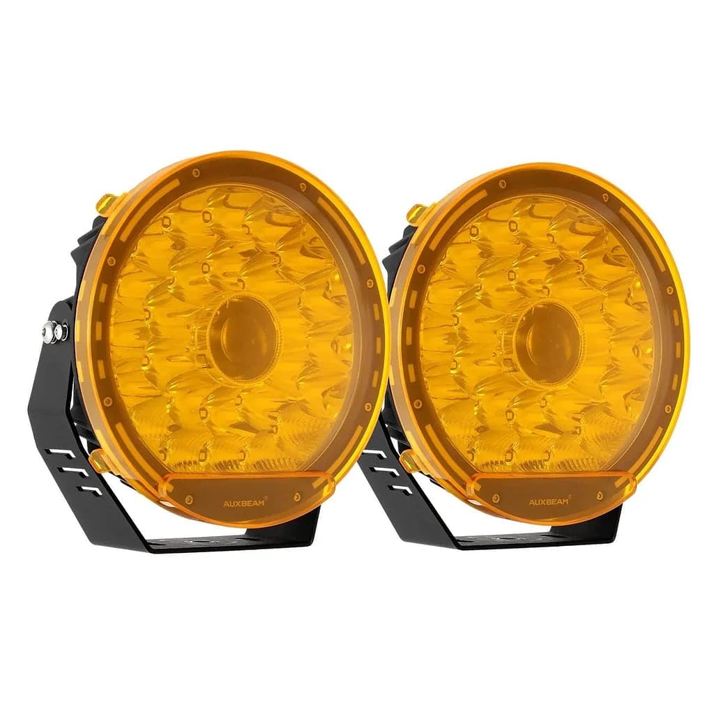 Auxbeam 9 Inch Round LED Driving Light Cover amber Light Shield