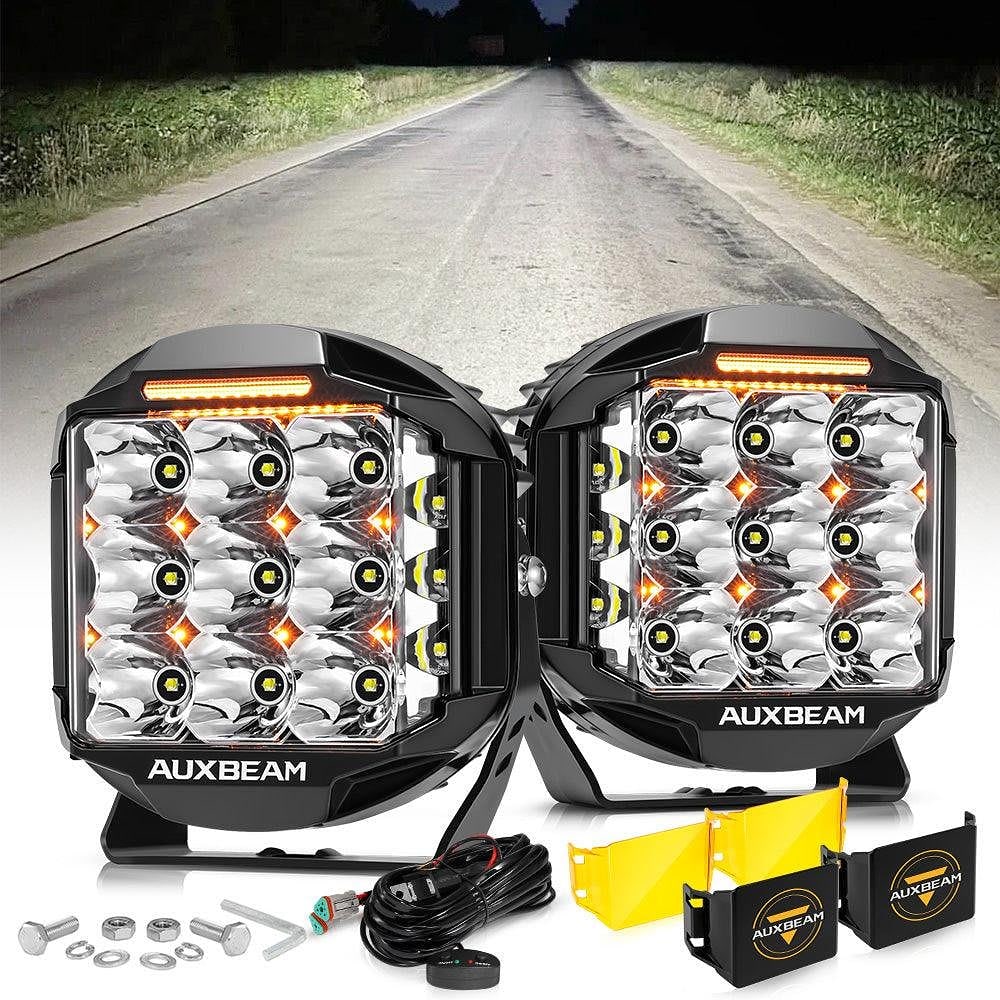 Auxbeam 7 Inch 228 Watt 26100LM Combo Beam Side Shooter | V-Max Series