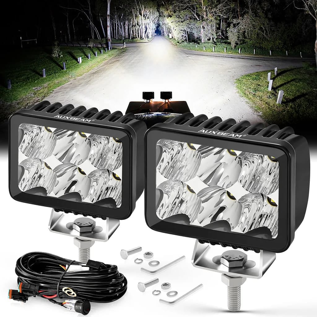 Auxbeam 3 Inch 60W 7200LM Combo Beam LED Driving Lights OFF Road Lights