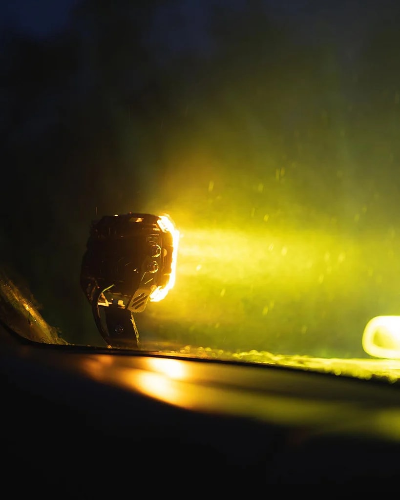 Auxbeam 4 Inch Combo LED POD Lights Cube-Z Series | White DRL & Amber