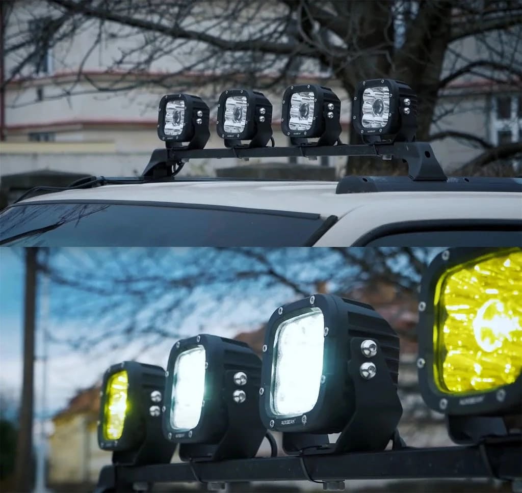 Auxbeam 5 Inch 110W White/Amber LED Pod Lights